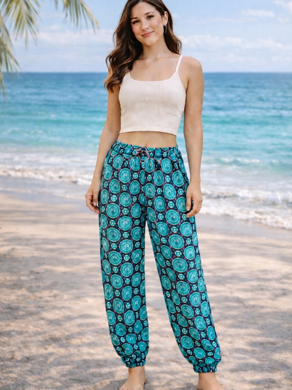 NEW Cato Teal Patterned Soft Joggers